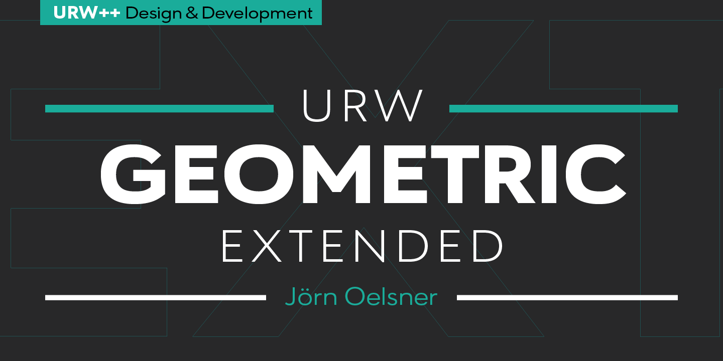 Przykładowa czcionka URW Geometric Extended #1